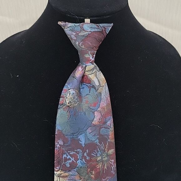Wembley Vintage Floral Tapestry Clip Tie Men's Necktie Eclectic Grandpa - Picture 1 of 8